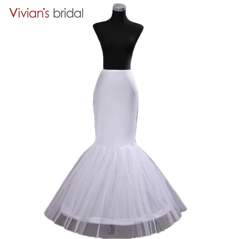 Vivian's Bridal один обруч один слой Сетка свадьба Нижняя юбка русалка платье Нижняя юбка кринолин Регулируемая Талия Нижняя юбка