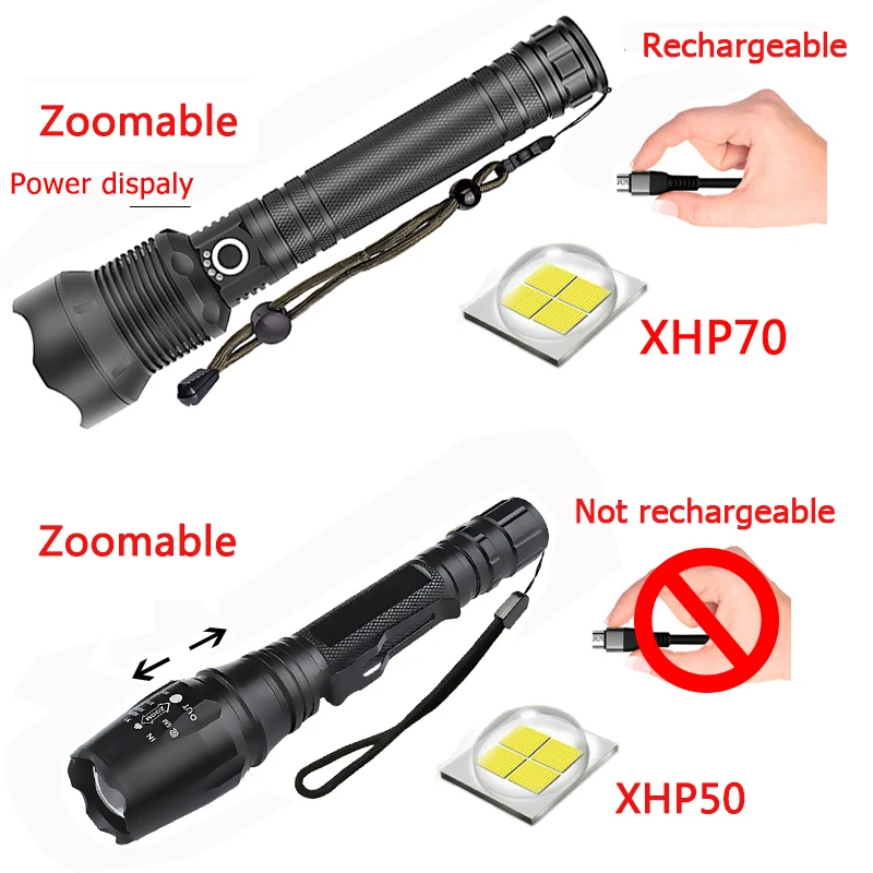 Litwod Z20 1282 CREE оригинальный XLamp XHP70 & XHP50 Мощный тактический светодиодный фонарь 18650 и