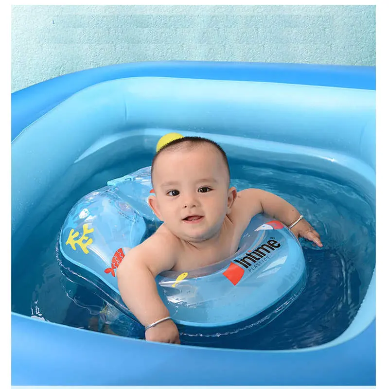 Baby Underarm Swimming Rings Swim Float Trainer Inflatable PVC Ring Pink Blue Green Yellow Pool Life Vest | Спорт и развлечения