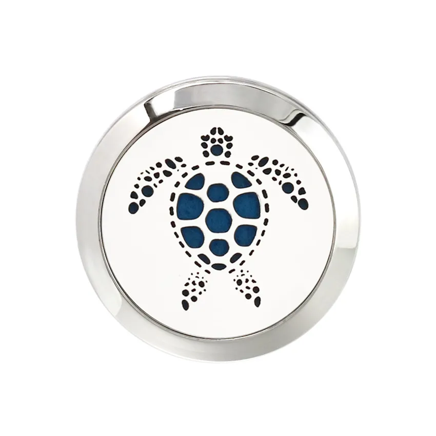 373 dragonfly tortoise 25mm 316L Stainless Steel Diffuser Bracelet Essential Oil Aromatherapy Perfume Silicone Bracelets 10 Pads - Окраска металла: 373