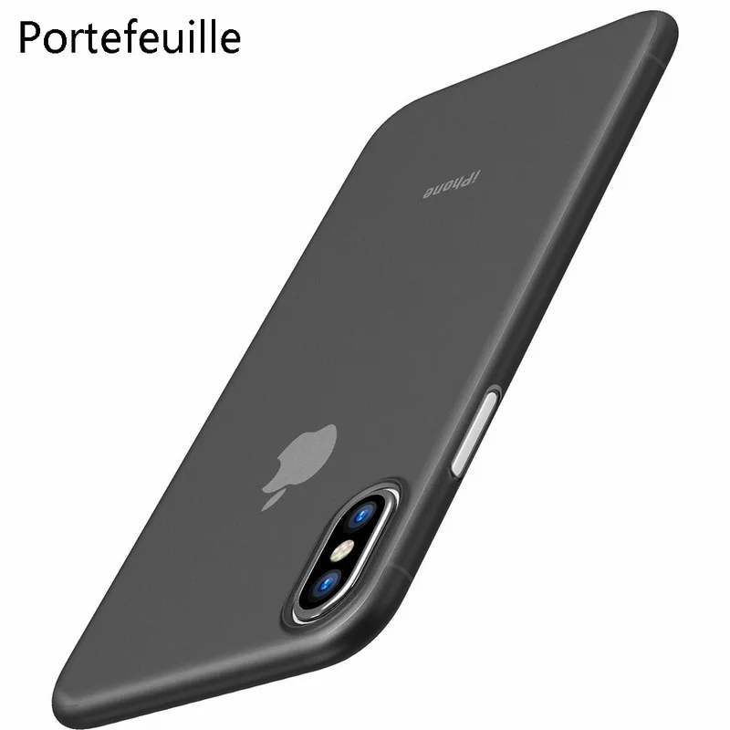 Для iPhone X XS Max XR чехол PP ультра тонкий защитный жесткий для 11 Pro 8 Plus 7 6 6S 5 5S SE 2020