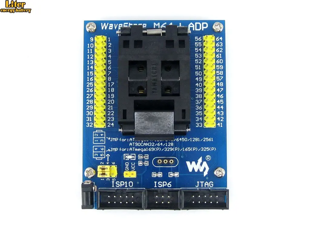 M64 + ADP AVR программирующий адаптер IC тестовая розетка для ATmega64 ATmega128 TQFP64 |