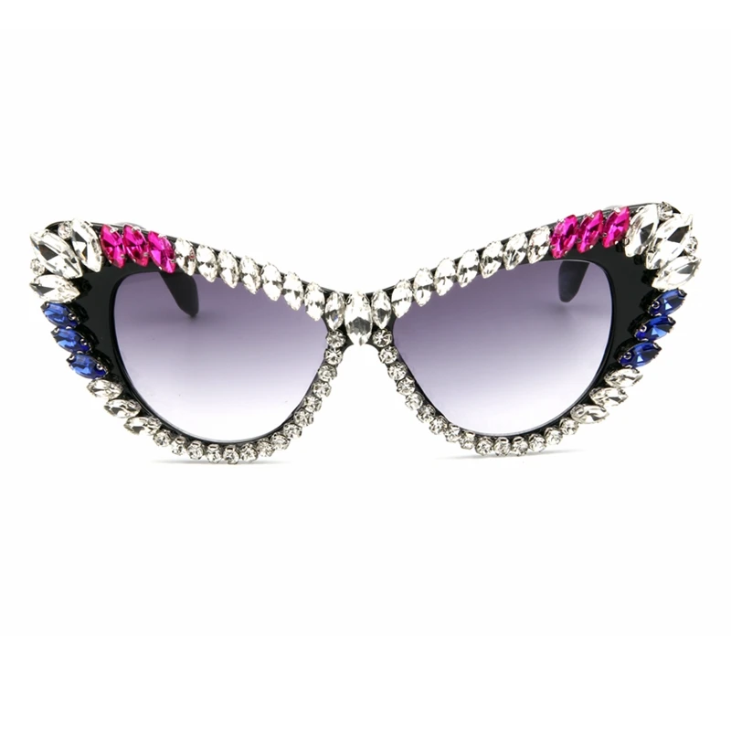 Oversize Cat Eye Sunglasses Women 2018 Brand Designer Luxury Crystal Sexy Sun Glasses Ladies Shades Oculos De Sol Feminino | Аксессуары