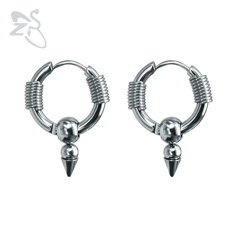 Bigbang kpop G-Dragon GD Earrings Stainless Steel Round Piercing Cone Men Pendant Circle Earring Stud Korean Jewelry  Украшения