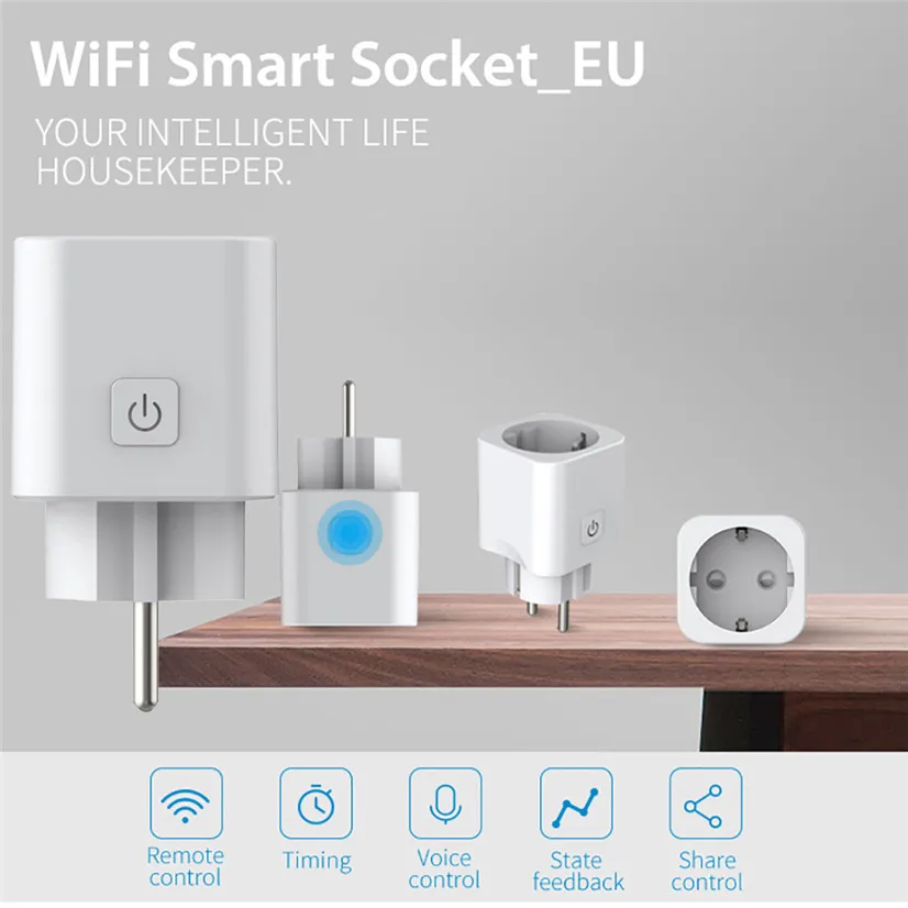 Смарт разъем HIPERDEAL Wifi розетка с переключателем приложение для телефона голосовое