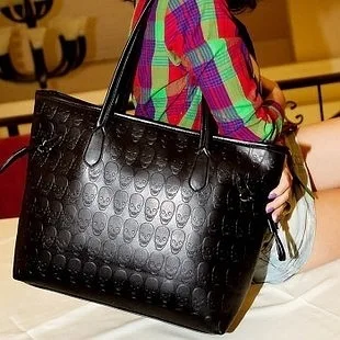 2015 spring punk fashion skull print women shoulder bag personalized leather designer make up bags bolsos mujer wholesale BH006 | Багаж и