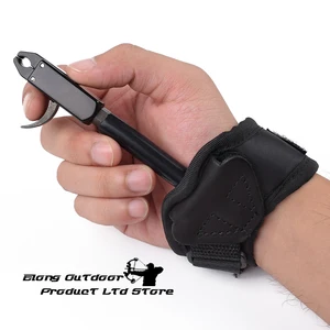 1X Elong открытый выпуск помощь блочного лука черный Цвет суппорт ремень стрельба триггер браслет на запястье для стрельбы из лука лук