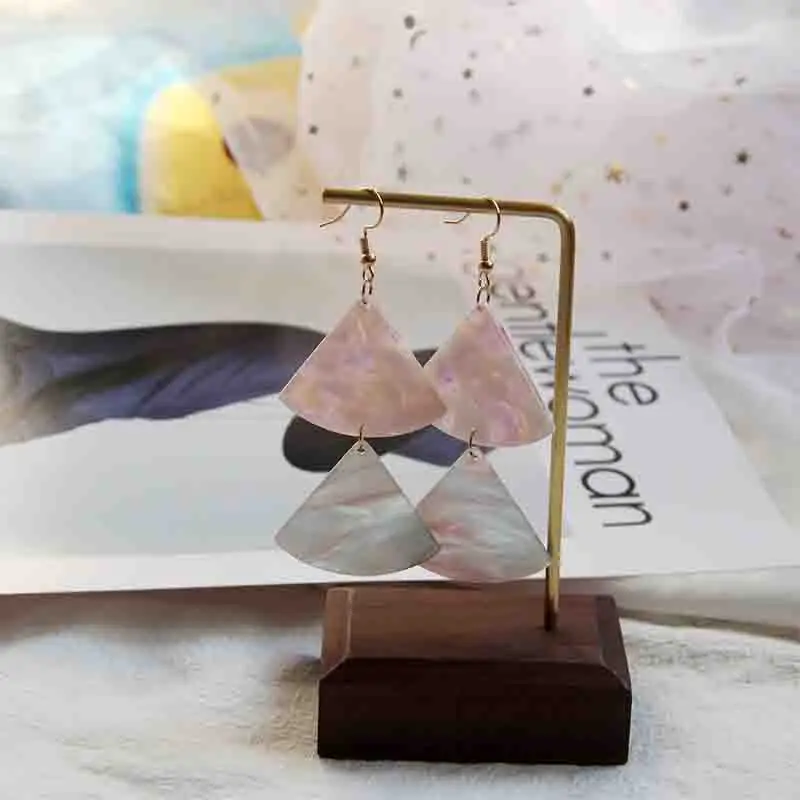 New European and American geometric elements popular earrings triangle synthetic temperament long ladies fash | Украшения и
