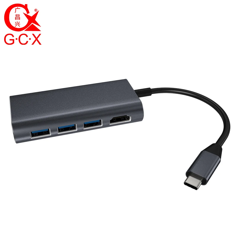 USB Type C док-станция для HDMI HUB USB-C адаптер MacBook Samsung S8/S9 Huawei Pro 5 в 1 мульти Type-C конвертер
