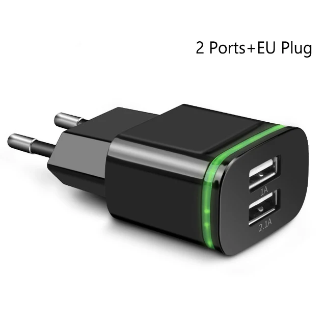 Rovtop USB Зарядное устройство для iPhone samsung Android 5V 4A 4-Порты 2-Порты мобильного телефона, Универсальные наушники Быстрая зарядка светодиодный светильник настенный адаптер - Тип штекера: 2Ports EU 1