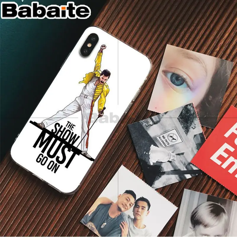 Freddie Mercury Queen band роскошный качественный чехол для телефона iPhone 8 7 6 6S Plus X XS max 10 5 5S SE XR