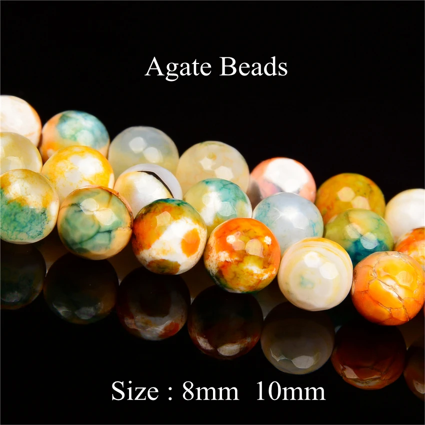 2019 New Arrival 6-10mm Loose Pattern Agat Natural Stone Beads For Needlework Accessories Jewelry DIY | Украшения и аксессуары