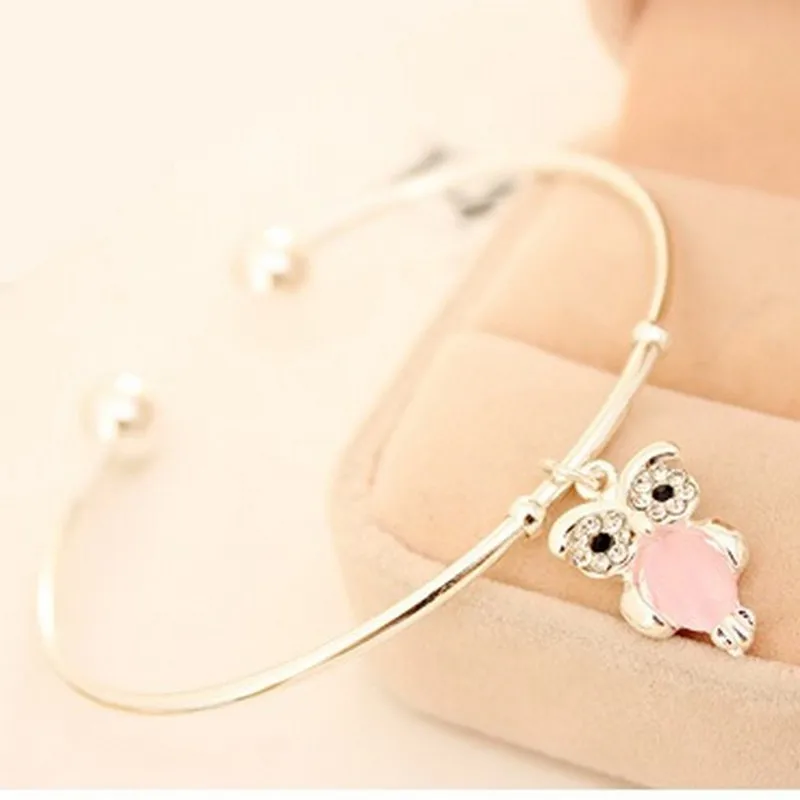 Женские и мужские браслеты с милыми кошачьими глазами Золотой/Серебряный