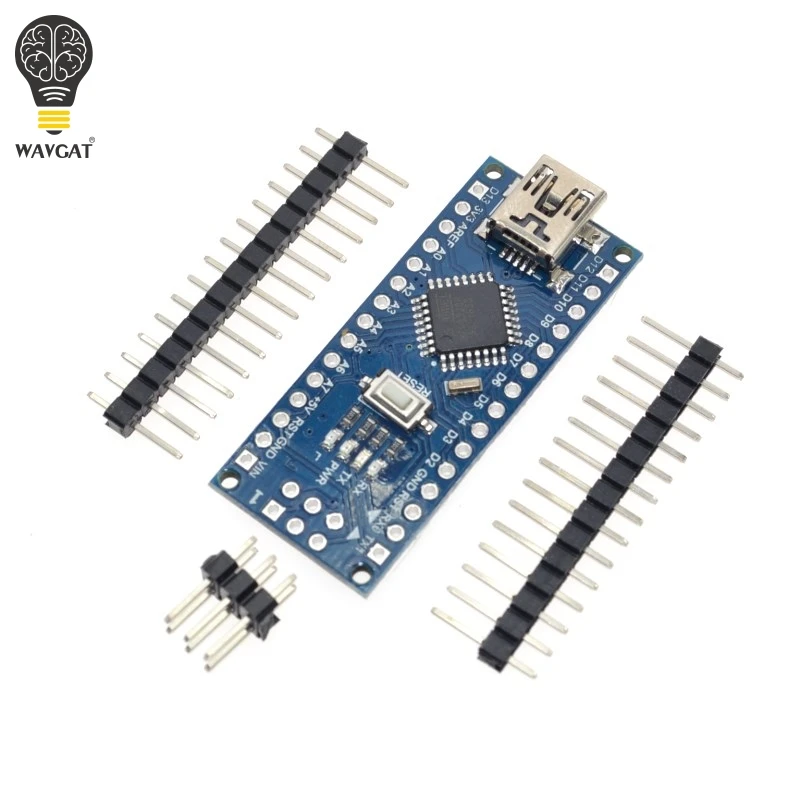 

10PCS Promotion Funduino Nano 3.0 Atmega328 Controller Compatible Board for Arduino Module PCB Development Board without USB.