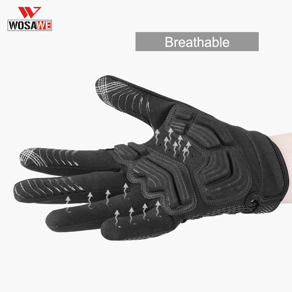 WOSAWE moto rcycle перчатки полный палец силиконовые Нескользящие перчатки moto rbike moto cross Guantes de moto luvas de moto cicleta Gant moto