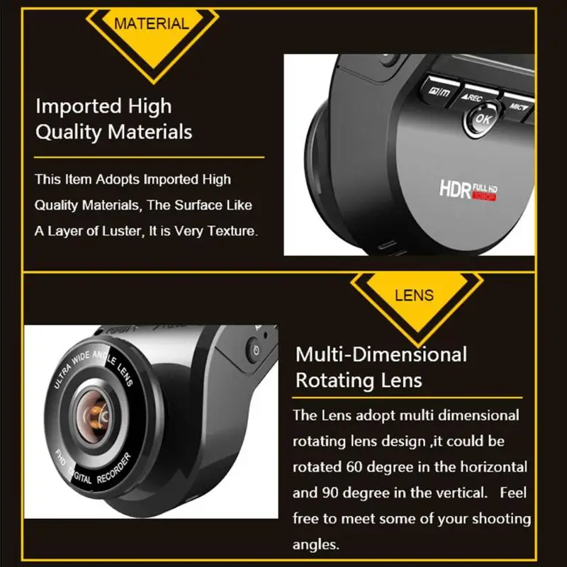 T691C Фронтальная 4K 2160P Автомобильная dvr камера 1080P FHD Dash Cam с 32 Гб tf-картой двойной объектив с WiFi и gps камера рекордер продвижение
