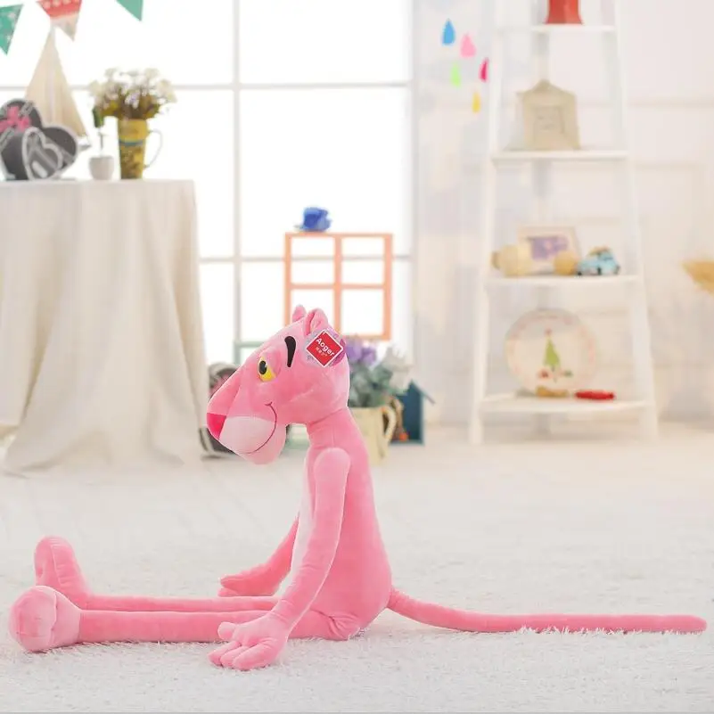 Оригинальные Плюшевые игрушки в виде розовой Пантеры леопард ягуар детские