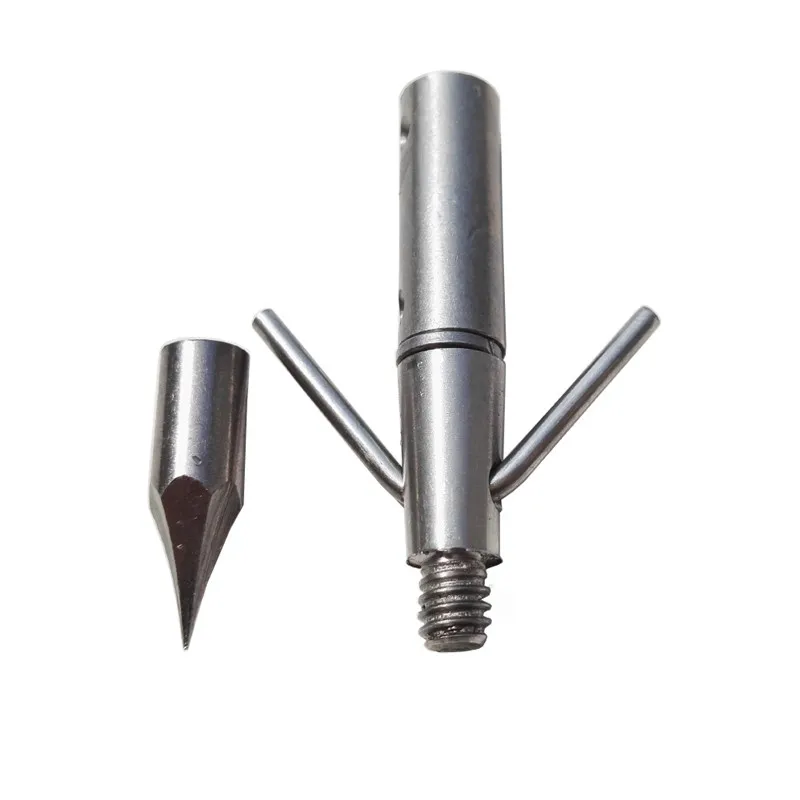 

3pcs Archery Bowfishing Broadhead Hunting 2 Fixed Blade Stainless Steel Fishing Arrowhead Sliver for OD 8mm Arrow Shaft