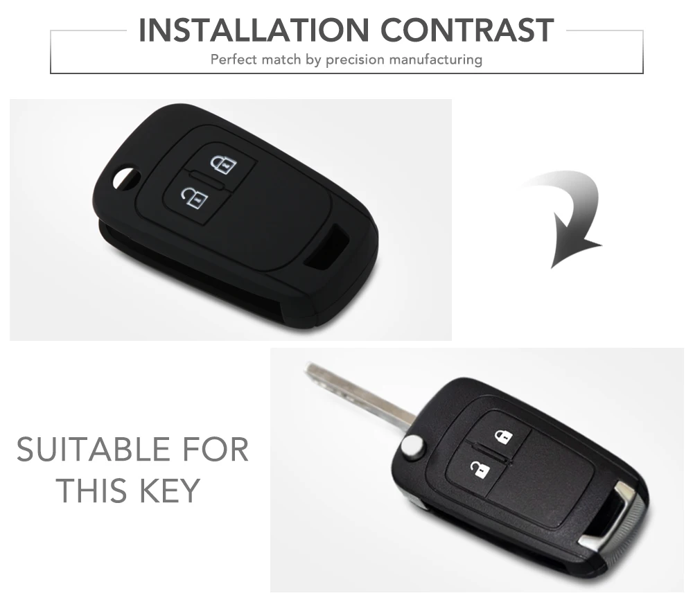 2 кнопки силиконовый Автомобильный Брелок дистанционного управления с ключом