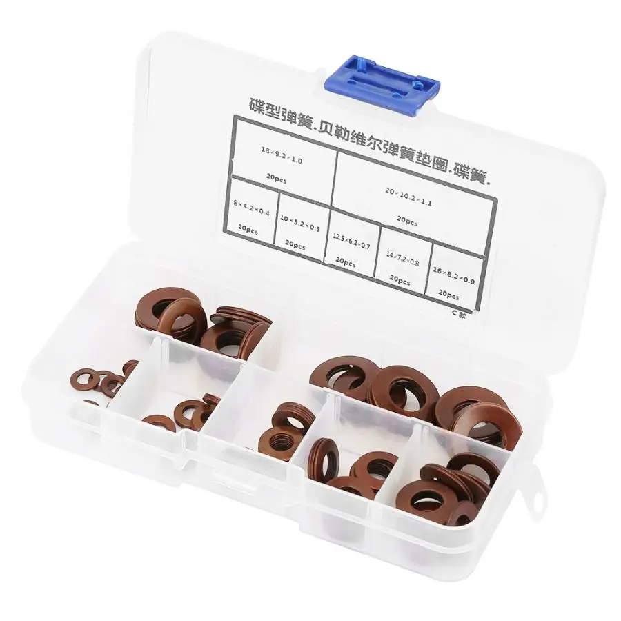 7 размеров компрессионная пружина Диск шайба прокладка диск из нержавеющей стали