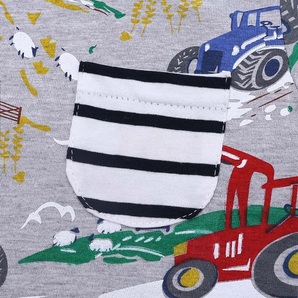 Топы с рисунком машины для маленьких мальчиков и девочек футболка одежда | Мать