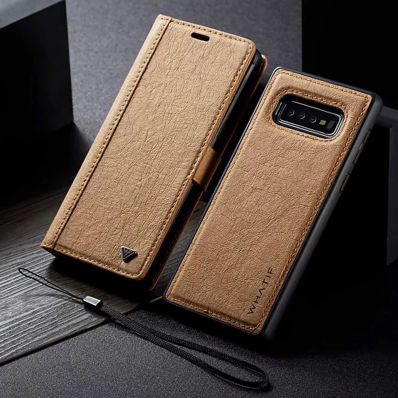 Флип чехол для Samsung Note 10 S10e S10 S9 S8 Plus роскошный бумажник из крафт бумаги ноутбука