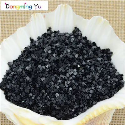 Solid Black 20000pcs(50g) 3mm Star Shape Loose Sequins Glitter Paillette Sewing,Wedding Craft DIY Garment Accessorie Nail Beauty - Цвет: Solid Black