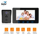 Saful 7-дюймовый цветной проводной видеодомофон TFT, Водонепроницаемый умный дверной звонок с функцией разблокировки