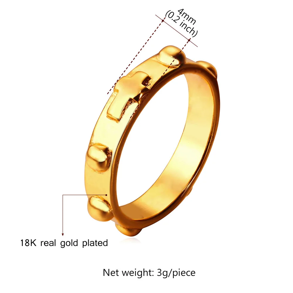 Уникальное кольцо с крестом для мужчин и женщин оптовая продажа цвета желтого