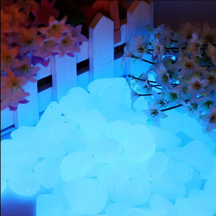 100 шт светящиеся булыжники галечные камни светится в темноте для украшения