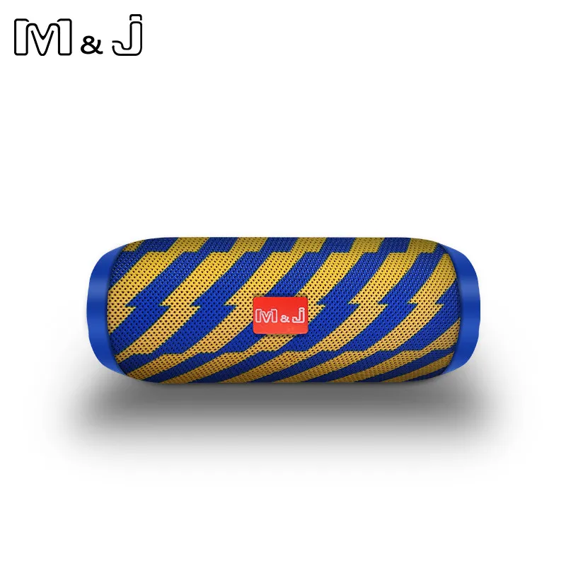 Yellow Blue M& J портативный мини открытый Bluetooth динамик Колонка Вибрационный беспроводной громкий динамик высокой мощности водонепроницаемый динамик s с радио Fm - Цвет: Yellow Blue
