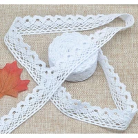 kalaso 5yards beautiful white high quality cotton crochet flower lace trim ribbon diy craft supplies sewing fabric decoration