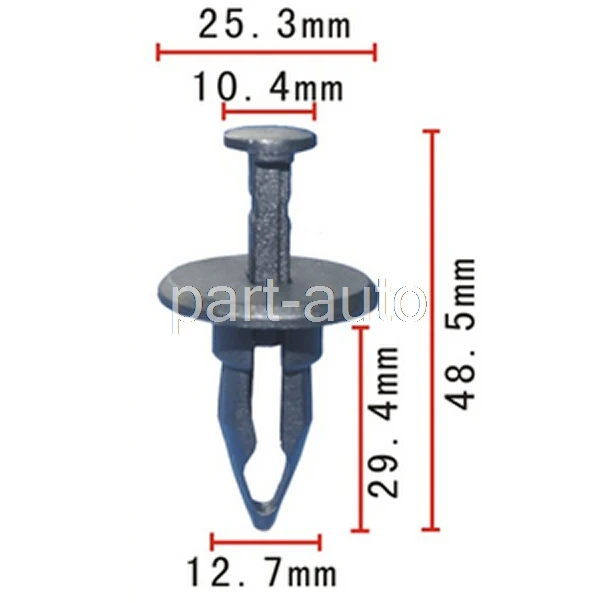 

100x OEM Nylon Fastener Rivet Push-Type Retainer Clip forGM 10077283 1982+ M7 Bumper Fascia
