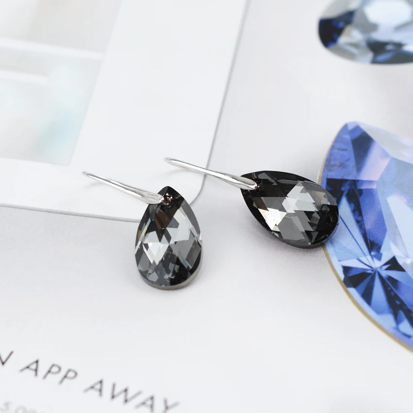 Висячие серьги перегородки Swarovski женские винтажные Подвески золотого цвета в