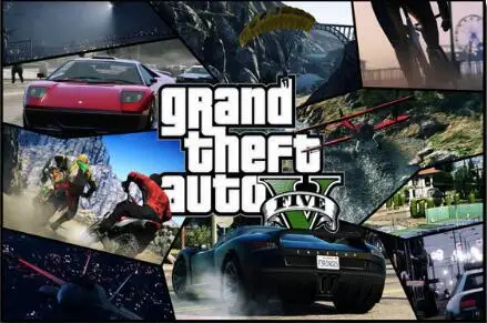 Grand Theft Auto V видео игры GTA 5 Искусство Шелковый постер декоративная стена картина
