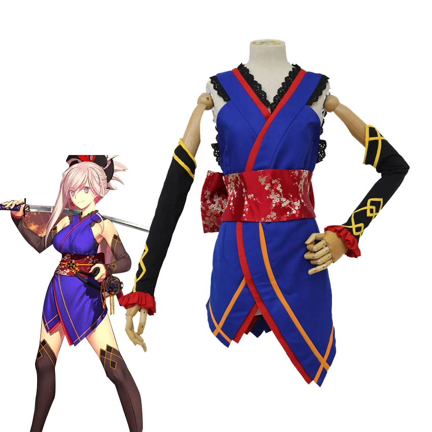 

Fate Grand Order FGO Косплей слуга саблей Миямото Мусаси костюм японские кимомо униформы костюмы маскарадное платье