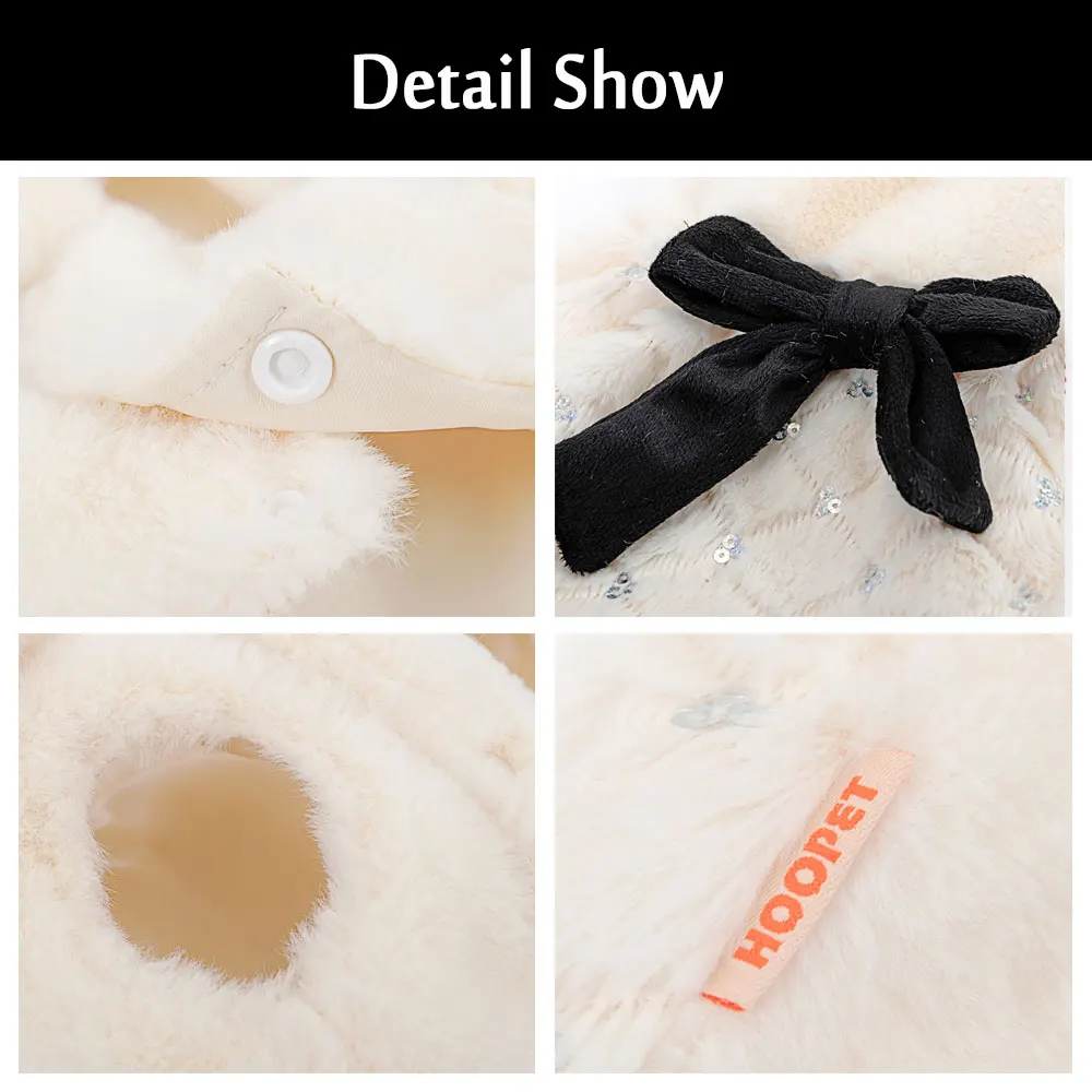 HOOPET Pet Clothes Elegant Luxury Fur Winter Overcoat Small Dog Cat Bowknot Chihuahua|pet clothes|cat clothessmall dog |