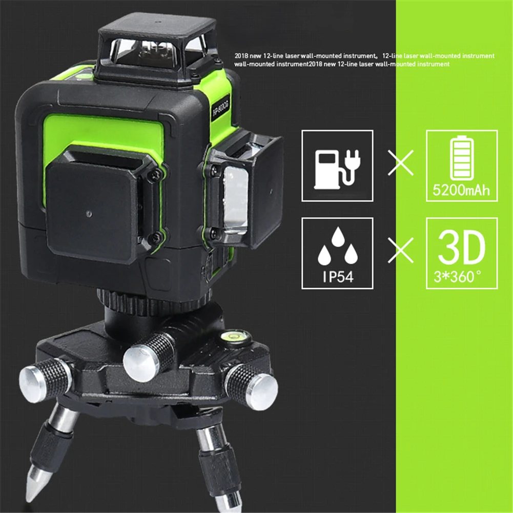 12 линия 3D красный лазерный уровень самовыравнивающийся 360 градусов лазерный нивелир Профессиональный лазер для строительные инструменты