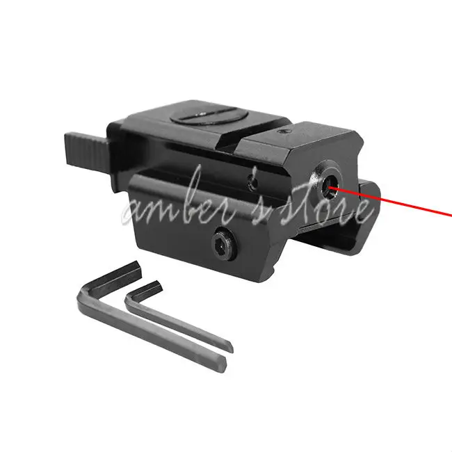 Тактический охотничий мини красный точечный лазерный прицел для пистолета с