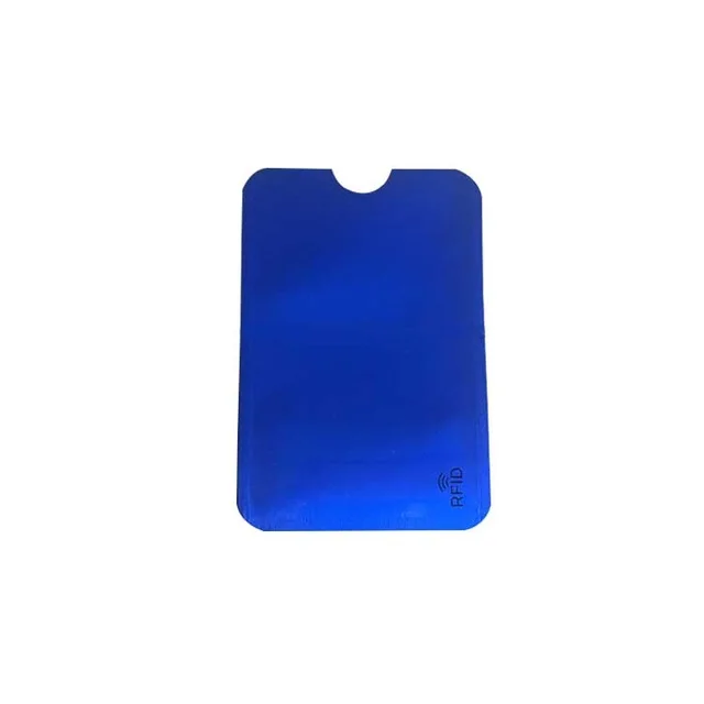 Синий 3 шт Анти Rfid кошелек Блокировка ридер замок банк держатель для карт Id карта защита Бизнес Кредитная карта кошелек Алюминий HB237a - Цвет: Синий