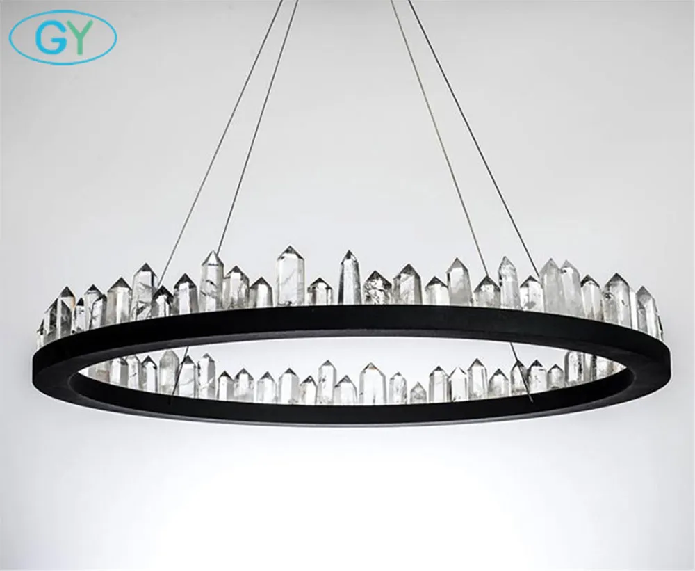 Современные светодиодные люстры D40cm D60cm D80cm новые кольца Хрустальный блеск люстра