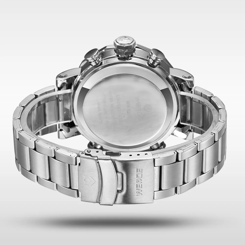 WEIDE кварцевые спортивные наручные часы повседневное подлинные нержавеющая сталь