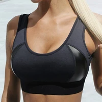 normov push up sports bra for women leather splice fitness gym bra top breathable yoga bra women clothing