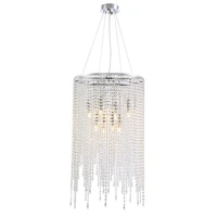 modern linear round chandeliers island crystal chandelier pendant lamp light fixture for bedroom dining room kitchen d 20