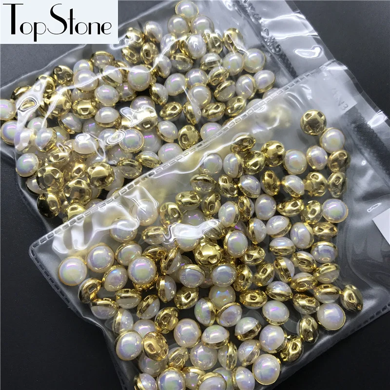 TopStone 6 мм 8 жемчужные бусины с серебряными/золотыми когтями пришивные камни