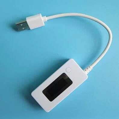 KCX 017 с белым шлейфом Амперметр ЖК дисплей мини USB Напряжение ток емкость монитор