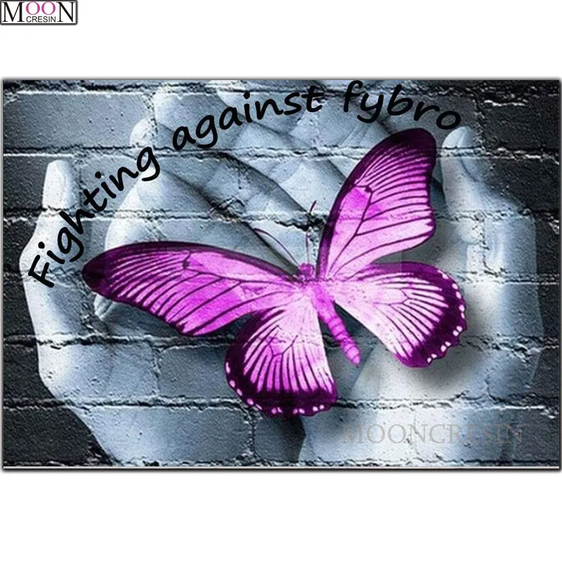 

Flower 5D DIY Diamond Painting Cross Stitch Butterfly In The Hand Diamond Embroidery Square Full Dirll Diamond Mosaic Decoration