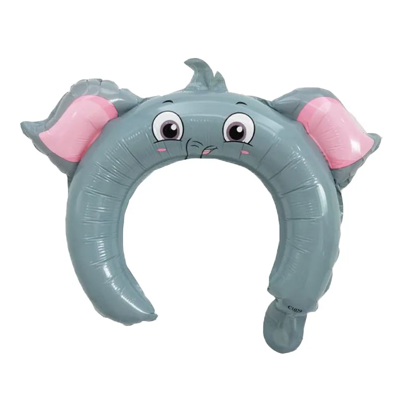Elephant 6 шт. DIY Мини воздушные шары из фольги в виде животного оголовье Globos День Рождения вечерние украшения день детей грандиозное событие животных волос застежка шарик - Цвет: Elephant