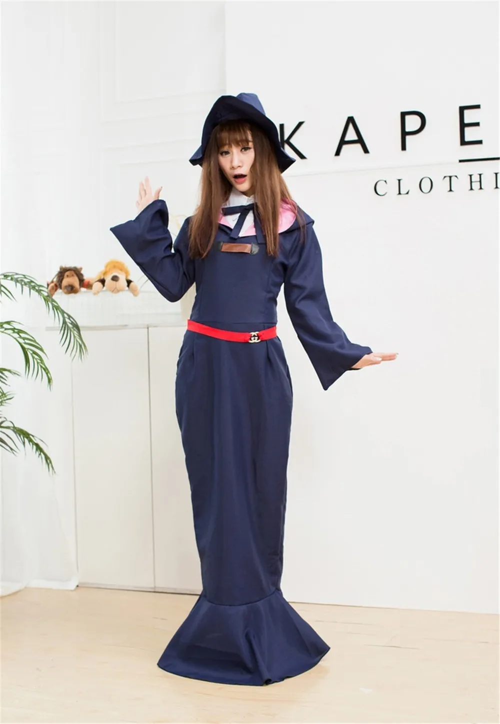 KagariAtsuko Cos костюм для косплея на Хэллоуин аниме маленькая ведьма Женский японский