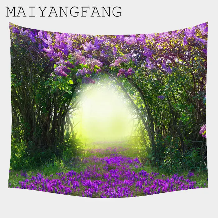 Maiyangfang Красивая завод живопись Гобелены полиэстер стене висит европейском и